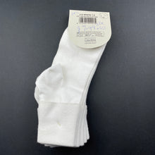 Load image into Gallery viewer, Girls Columbine, white school socks, size 7-9, NEW, size 12-14,  