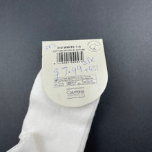 Load image into Gallery viewer, Girls Columbine, white school socks, size 7-9, NEW, size 12-14,  