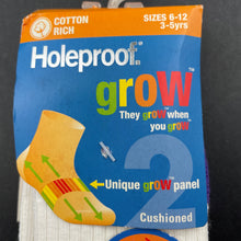 Load image into Gallery viewer, Girls Holeproof, cushioned socks, size 6-12, EUC, size 3-5,  