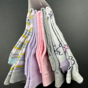 Girls Brilliant Basics, 5-pack crew socks, size 13-3, NEW, size 8-10,  