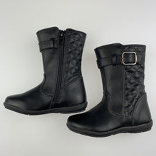 Load image into Gallery viewer, Girls Betts, black toddler zip up boots, never worn, size 7, EUC, size 2-3,  