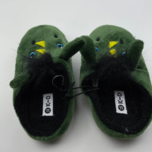 Load image into Gallery viewer, Boys KID, khaki slippers, dinosaurs, size 11, EUC, size 5-6,  