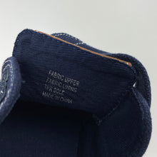 Load image into Gallery viewer, Boys Seed, navy fabric boat shoes / loafers, size 9.5, EUC, size 3-4,  