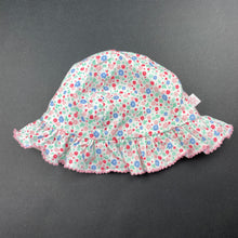 Load image into Gallery viewer, Girls Marquise, floral cotton hat, EUC, size 0-1,  