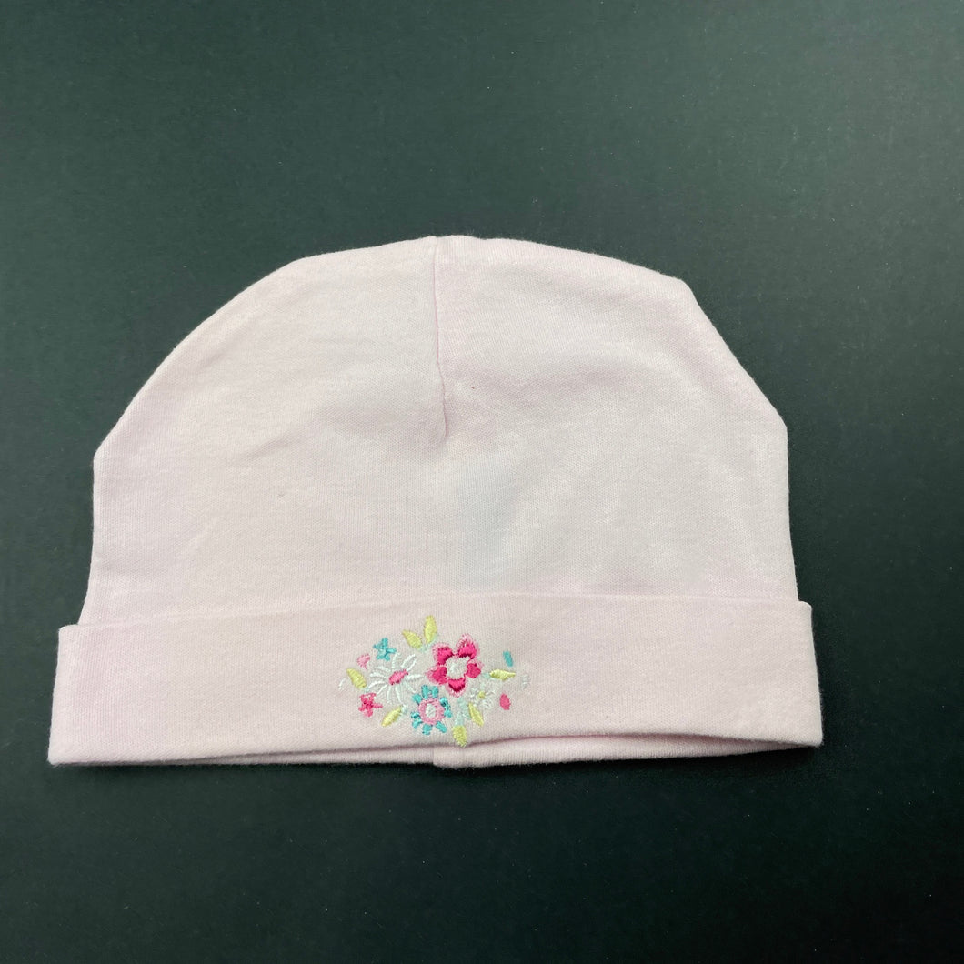 Girls Baby Ka-Boosh, pink cotton hat / beanie, EUC, size 00-0,  