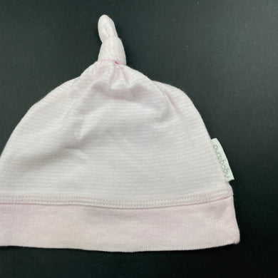 Girls purebaby, organic cotton hat / beanie, EUC, size 00,  