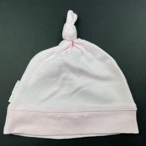 Girls purebaby, organic cotton hat / beanie, EUC, size 00,  