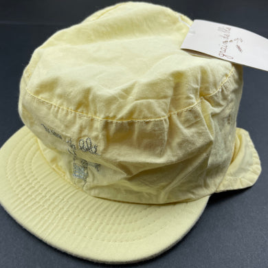 Boys Grain De Ble, yellow cotton hat, NEW, size 00-0,  