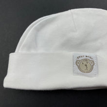 Load image into Gallery viewer, Boys George, white cotton hat / beanie, EUC, size 000-00,  