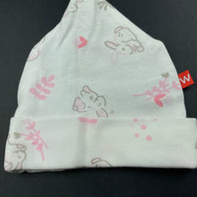 Load image into Gallery viewer, Girls The Little Linen Co, cotton hat / beanie, rabbits, EUC, size 000-00,  