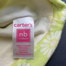 Load image into Gallery viewer, Girls Carters, floral cotton hat / beanie, GUC, size 0000,  