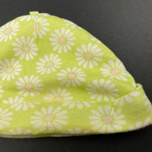 Load image into Gallery viewer, Girls Carters, floral cotton hat / beanie, GUC, size 0000,  