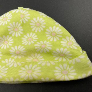 Girls Carters, floral cotton hat / beanie, GUC, size 0000,  