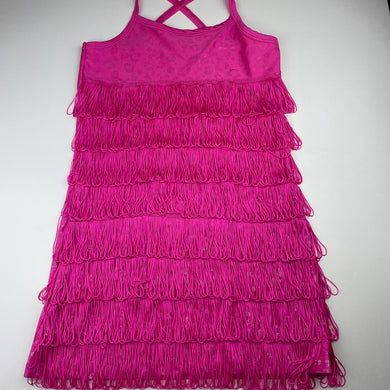 Girls Mango, pink & silver dance / party dress, mark on chest, FUC, size 12, L: 70cm