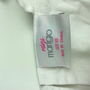 Girls Mango, lined cotton summer dress, EUC, size 10, L: 73cm