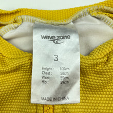Load image into Gallery viewer, Girls Wave Zone, long sleeve swim one-piece, FUC, size 3,  