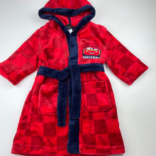 Load image into Gallery viewer, Boys Disney, Cars, fleece dressing gown / bath robe, L: 51cm, GUC, size 1,  