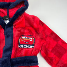 Load image into Gallery viewer, Boys Disney, Cars, fleece dressing gown / bath robe, L: 51cm, GUC, size 1,  