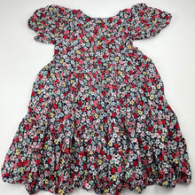 Load image into Gallery viewer, Girls H&amp;M, navy floral viscose dress, armpit to armpit: 30cm, FUC, size 5-6, L: 60cm
