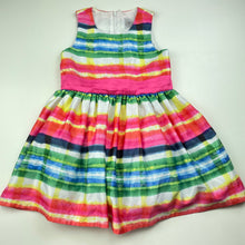 Load image into Gallery viewer, Girls Target, cotton lined colourful party dress, FUC, size 3, L: 50cm