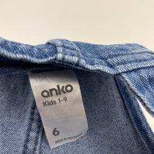 Load image into Gallery viewer, Girls Anko, stretch denim overalls / shortalls, GUC, size 6,  