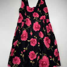 Load image into Gallery viewer, Girls floral, lightweight cotton dress, no labels, armpit to armpit: 33cm, GUC, size 12, L: 74cm