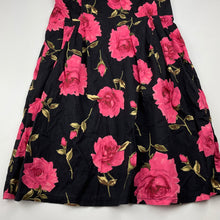 Load image into Gallery viewer, Girls floral, lightweight cotton dress, no labels, armpit to armpit: 33cm, GUC, size 12, L: 74cm
