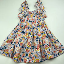 Load image into Gallery viewer, Girls Gingersnaps, floral cotton summer dress, GUC, size 4, L: 50cm