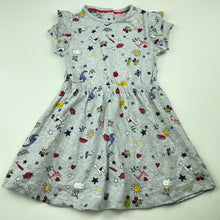 Load image into Gallery viewer, Girls Mothercare, grey cotton casual dress, EUC, size 2, L: 45cm