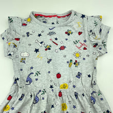 Load image into Gallery viewer, Girls Mothercare, grey cotton casual dress, EUC, size 2, L: 45cm