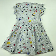 Load image into Gallery viewer, Girls Mothercare, grey cotton casual dress, EUC, size 2, L: 45cm