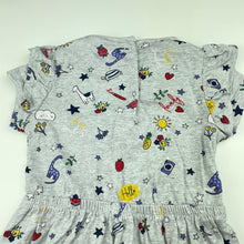 Load image into Gallery viewer, Girls Mothercare, grey cotton casual dress, EUC, size 2, L: 45cm