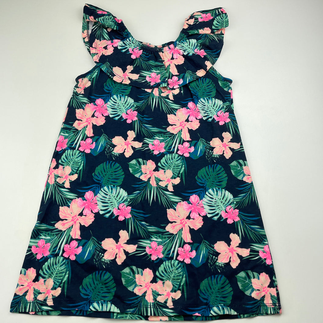 Girls Mango, floral casual summer dress, EUC, size 6, L: 59cm
