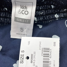 Load image into Gallery viewer, Girls Kids &amp; Co, navy lightweight cotton summer dress, NEW, size 5, L: 58cm
