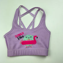 Load image into Gallery viewer, Girls purple, swim top, flamingo, FUC, size 4,  
