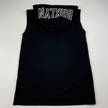 Load image into Gallery viewer, Boys B Collection, black sleeveless hooded top, EUC, size 10,  