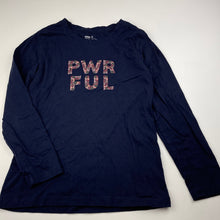 Load image into Gallery viewer, Girls Anko, navy cotton long sleeve t-shirt / top, EUC, size 9,  