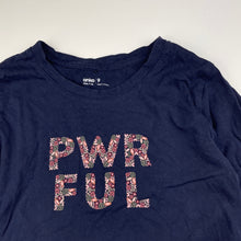 Load image into Gallery viewer, Girls Anko, navy cotton long sleeve t-shirt / top, EUC, size 9,  