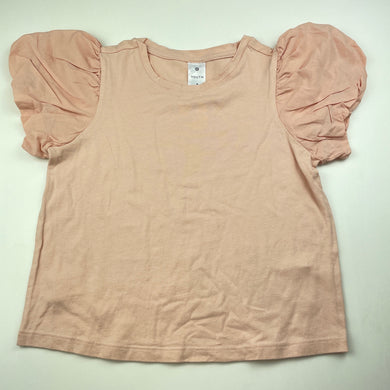 Girls Target, pink cotton puff sleeve top, EUC, size 8,  
