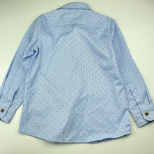 Load image into Gallery viewer, Boys Blue Sky, lightweight long sleeve shirt, top button missing, FUC, size 5-6,  