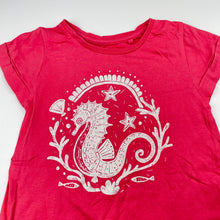 Load image into Gallery viewer, Girls Cotton On, cotton t-shirt / top, seahorse, GUC, size 6,  