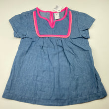 Load image into Gallery viewer, Girls Target, chambray cotton short sleeve top, NEW, size 6,  