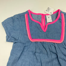 Load image into Gallery viewer, Girls Target, chambray cotton short sleeve top, NEW, size 6,  