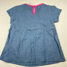 Load image into Gallery viewer, Girls Target, chambray cotton short sleeve top, NEW, size 6,  