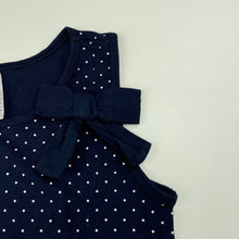 Load image into Gallery viewer, Girls Target, navy &amp; white spot tank top, EUC, size 6,  