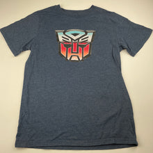 Load image into Gallery viewer, Boys Transformers, blue marle t-shirt / top, no labels, armpit to armpit: 42cm, FUC, size 12,  