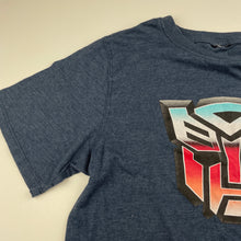 Load image into Gallery viewer, Boys Transformers, blue marle t-shirt / top, no labels, armpit to armpit: 42cm, FUC, size 12,  