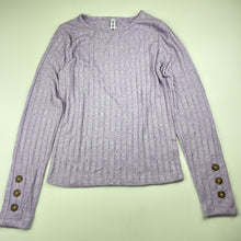 Load image into Gallery viewer, Girls KID, purple stretchy long sleeve top, EUC, size 12,  