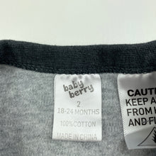 Load image into Gallery viewer, Boys Baby Berry, grey cotton t-shirt / top, FUC, size 2,  