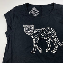 Load image into Gallery viewer, Girls Miss Understood, black cotton long t-shirt / top, L: 61cm at front, EUC, size 16,  
